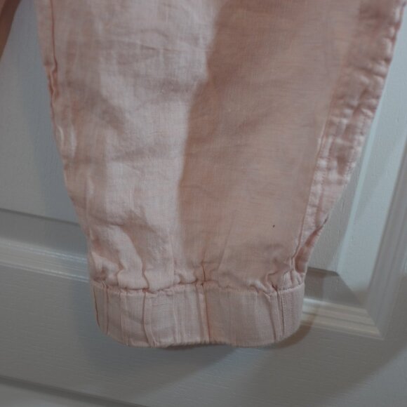 Rafaella Blush Pink 100% Linen Drawstring Palazzo Pants Size 3XL - Picture 5 of 9